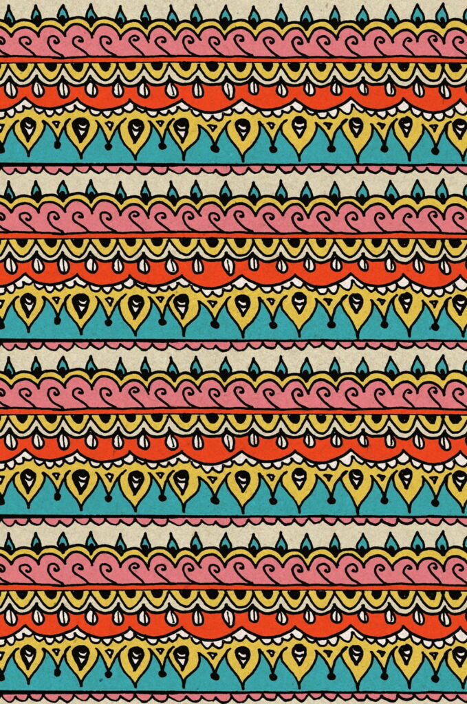 Ethereal Sketches: A Boho-inspired Abstract Art Pattern of Stripes, Perfect for HD Phone Wallpaper