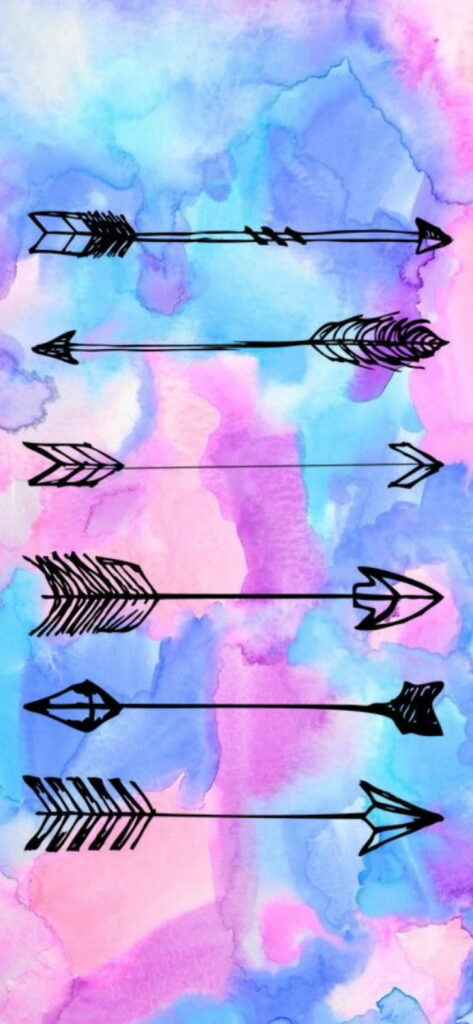 Boho Watercolor Arrows: HD Phone Wallpaper Background