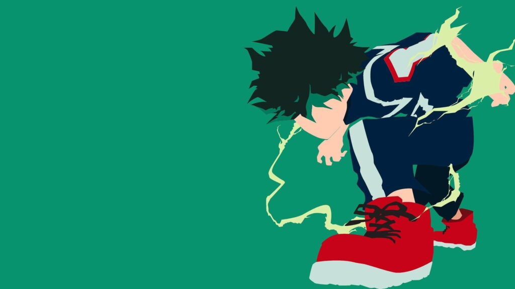 Deku's Minimalistic Journey: A Captivating HD Wallpaper from Boku No Hero Academia