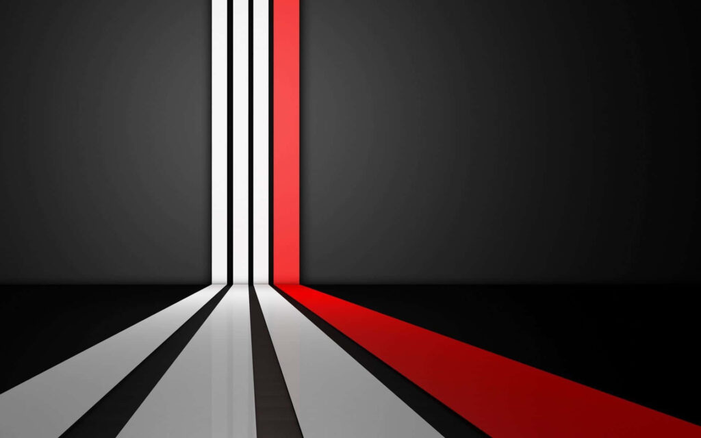 Abstract Red, White & Black Vertical Line Wallpaper on Dark Background