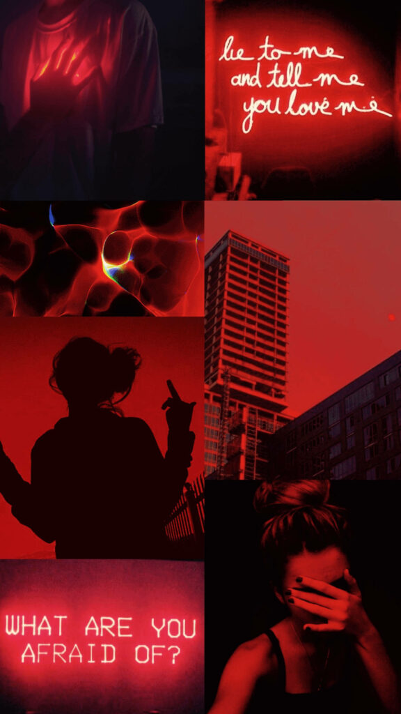 Bold Collage of a Fierce, Independent Girl, Cityscape, and Captivating Neon Quotes Wallpaper