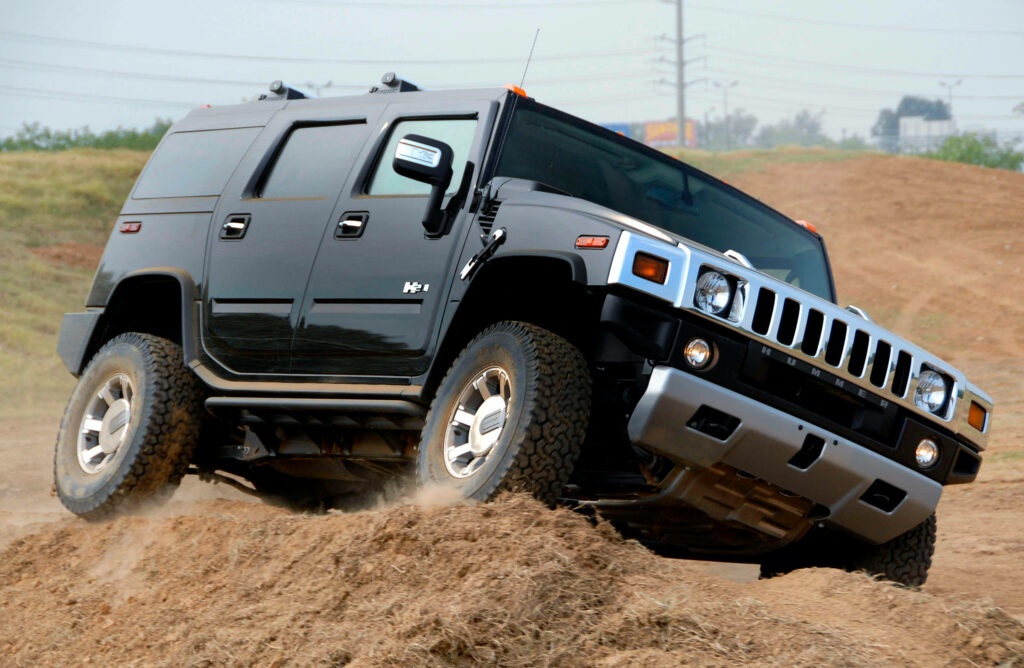 Powerful Black Hummer Off-Road Wallpaper Background for Bold Design
