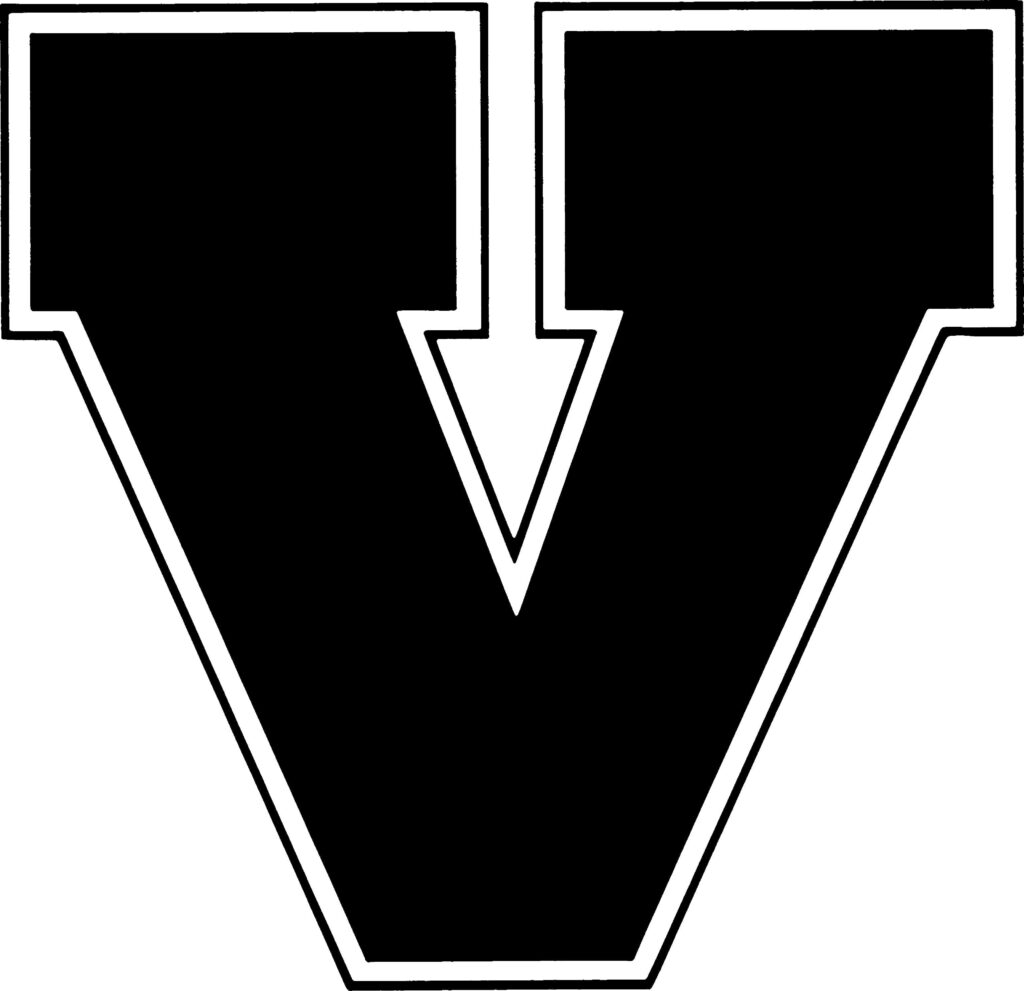 Bold Black Letter V Minimalist Wallpaper on Transparent Background