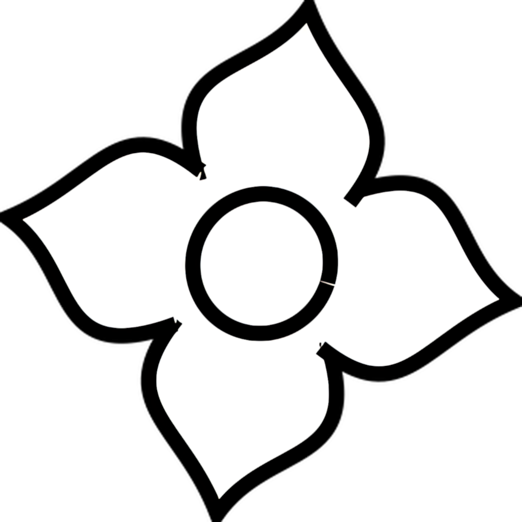 Bold Black and White Flower Silhouette Wallpaper for a Striking Background