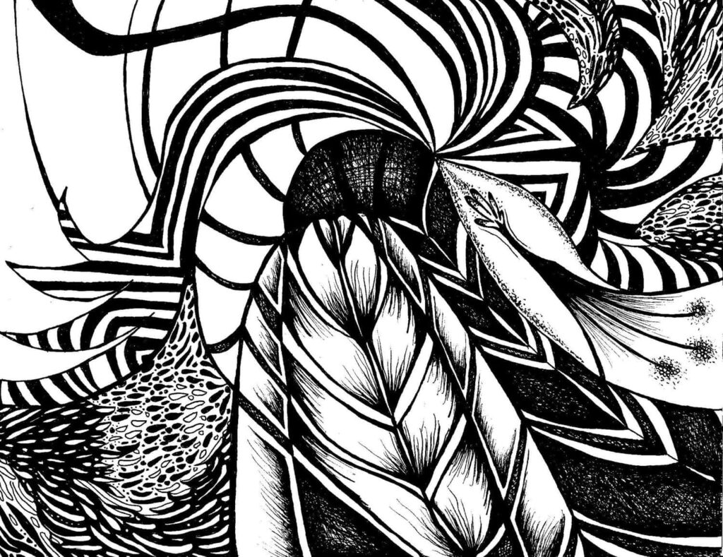 Bold Black and White Abstract Art Wallpaper for Modern Spaces