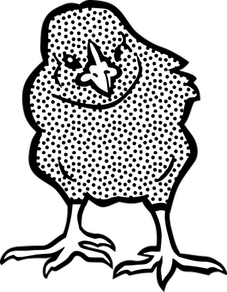 Bold Chicken Wallpaper: Stylish Black & White Polka Dot Design