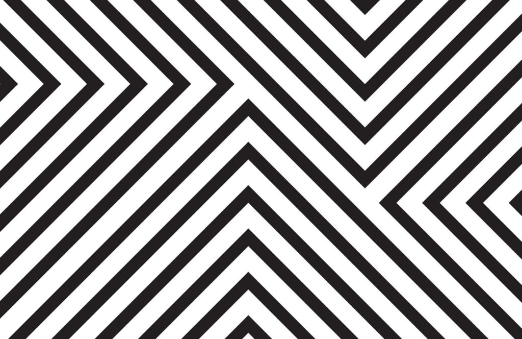 Bold Black and White Striped Abstract Wallpaper for Modern Interiors