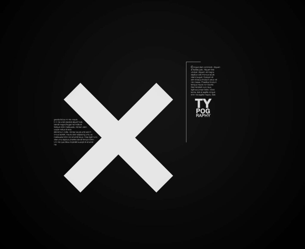 Bold Black and White Typography Wallpaper with Minimalist Design