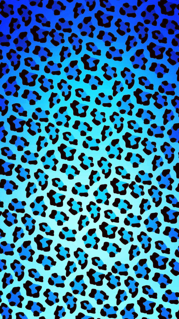 Sleek and Striking: Exquisitely Blue Cheetah Print Background Wallpaper