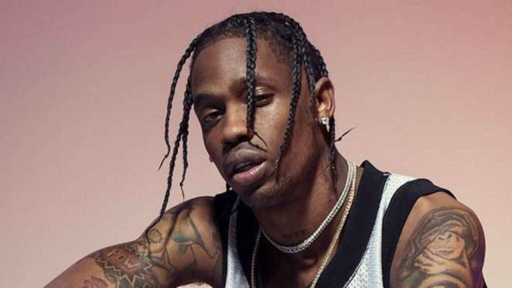 Braided Tatted Vibes: Immersive HD Wallpaper of Travis Scott's Unique Style
