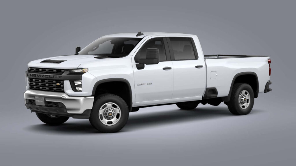 Bold Chevrolet Silverado HD Wallpaper: Rugged Design in Sleek White