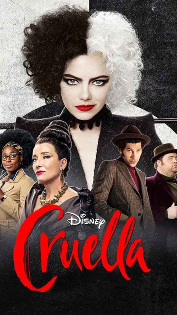 Edgy Cruella de Vil Wallpaper: Bold Design & Iconic Characters