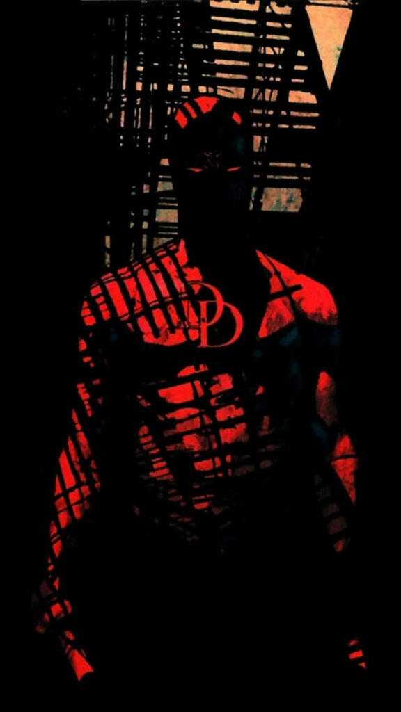 Bold Abstract Daredevil Wallpaper: Tricolor Design & Red Hues