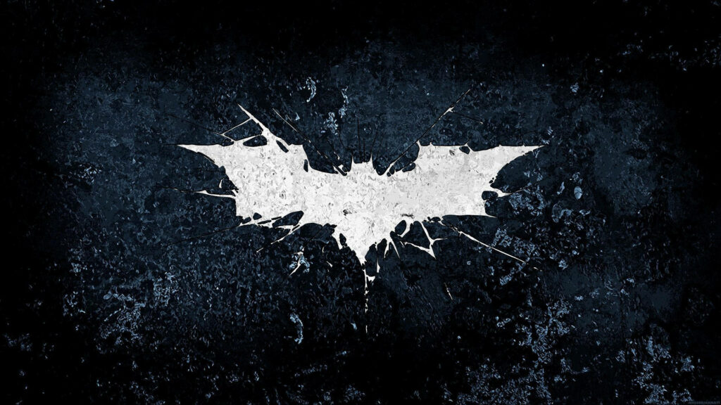 Bold Batman Bat-Symbol Wallpaper on Textured Dark Background