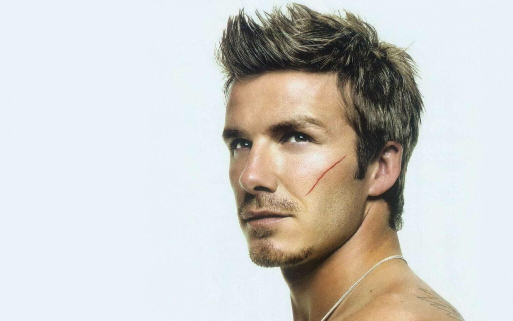 David Beckham Wallpaper: Bold Mohawk & Charismatic Style Background