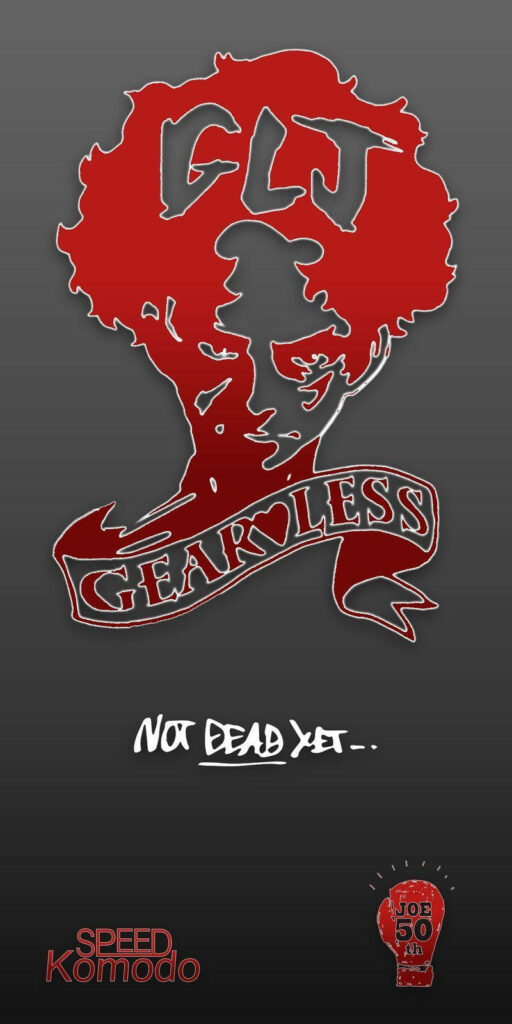 Bold Gearless Joe Wallpaper: 'Not Dead Yet' Red Silhouette