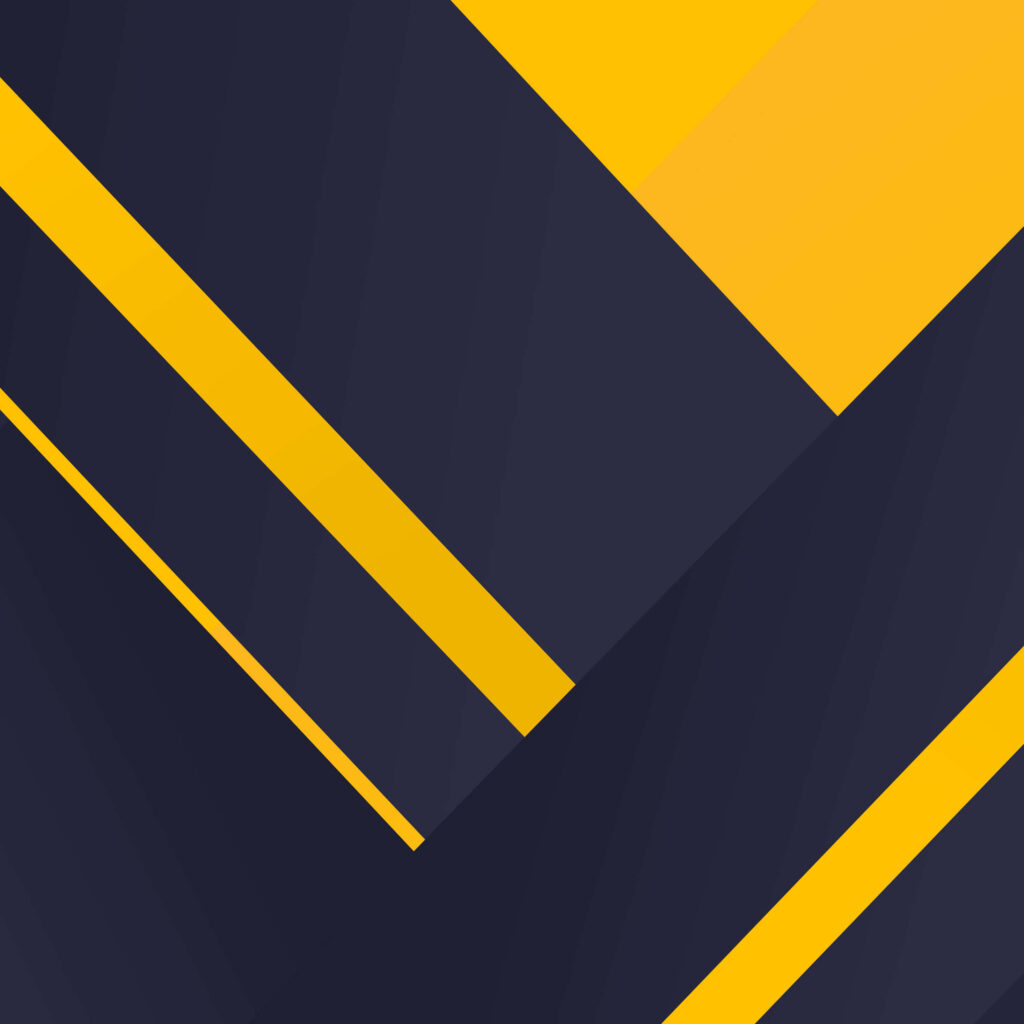 Bold Geometric Wallpaper: Dark Blue & Yellow iPad Background Design
