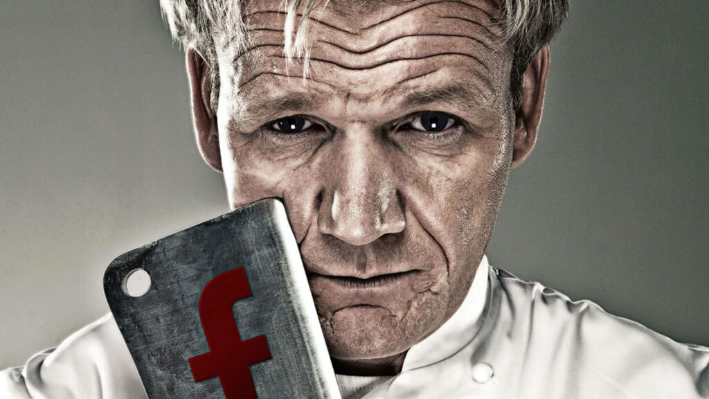 Vibrant Gordon Ramsay Wallpaper: Cleaver & Bold Red F Emblem
