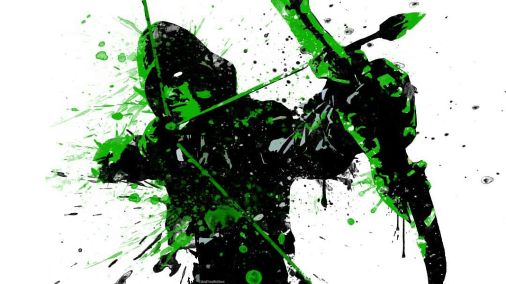 Bold Green Arrow iPhone Wallpaper: Dynamic Archer Design