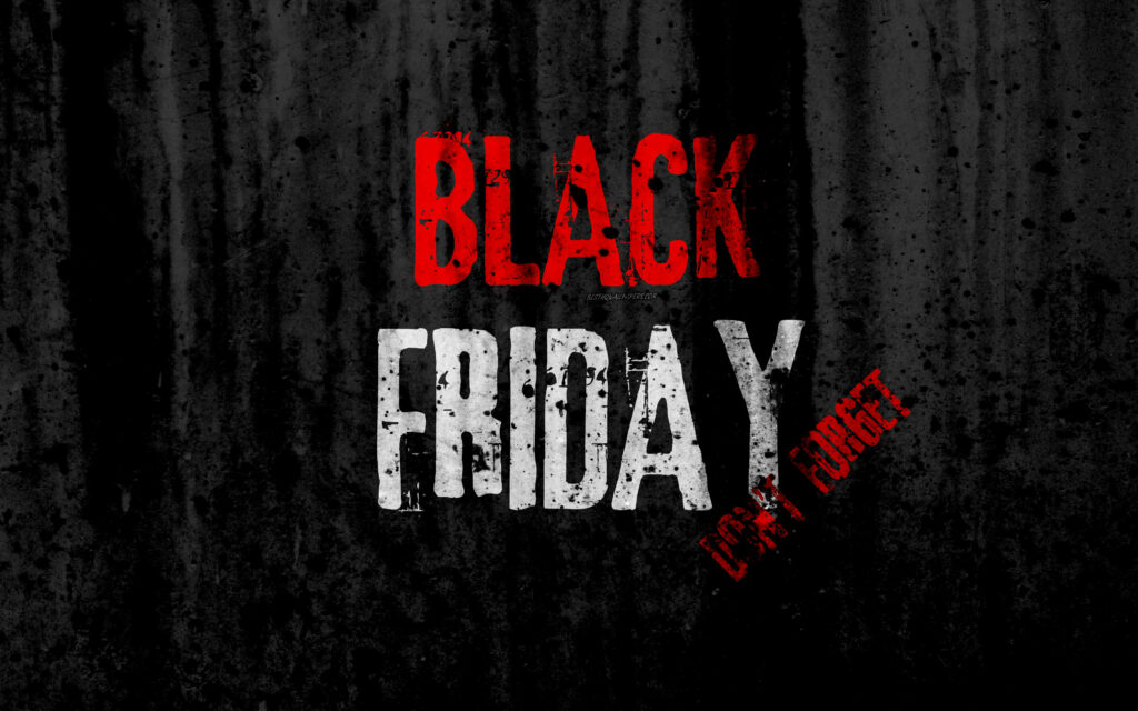 Bold grunge Black Friday poster with distressed text and dramatic colors for urgent deals background Wallpaper