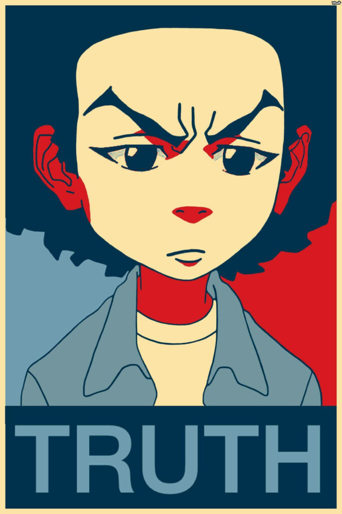 Huey Freeman Wallpaper: Bold Political Art with TRUTH Theme