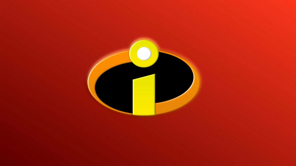 Epic Incredibles Wallpaper: Bold Yellow 'i' on Red Background