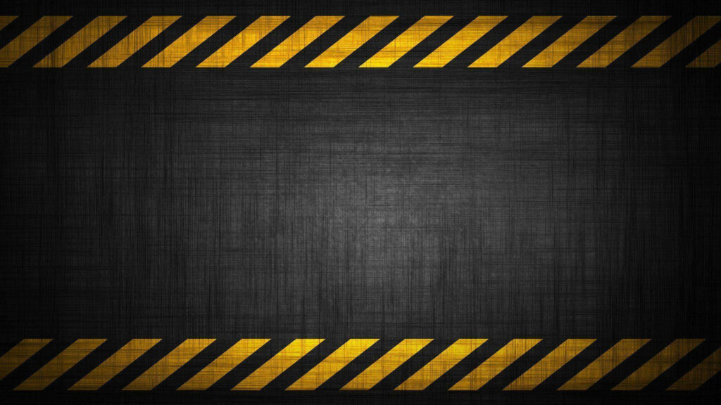 Bold Industrial Wallpaper: Yellow & Black Hazard Stripe Design