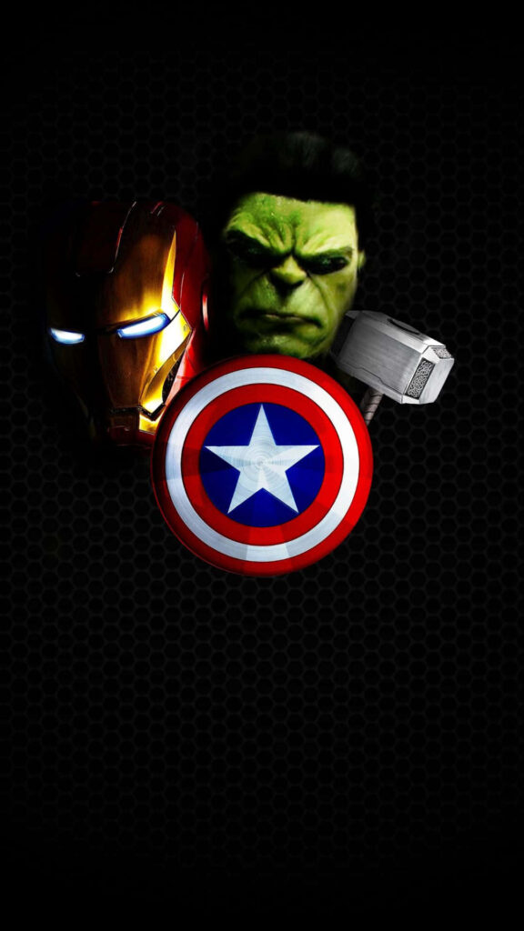 Bold Avengers Wallpaper: Hulk, Iron Man, Thor & Captain America Design