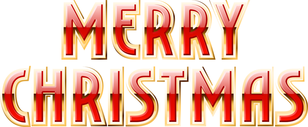 Festive Merry Christmas Wallpaper in Bold Red & Gold Background