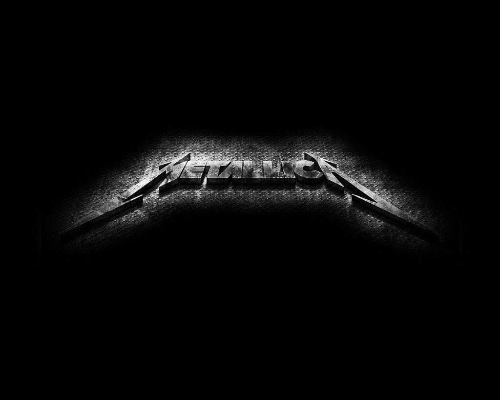 Bold Metallica Wallpaper: Iconic Logo on Dark Textured Background