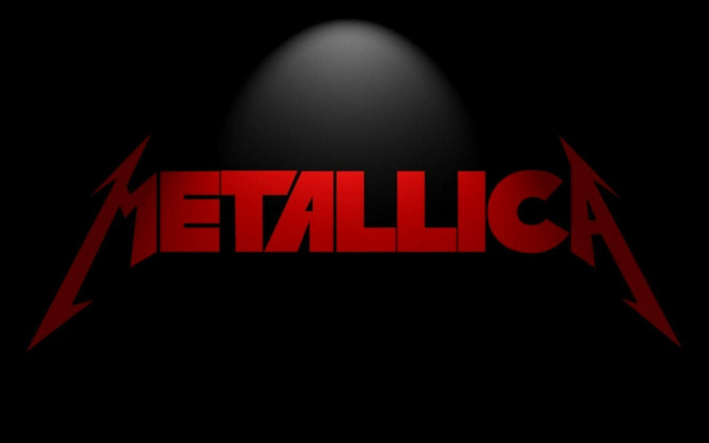 Powerful Metallica Wallpaper: Iconic Logo in Vibrant Red