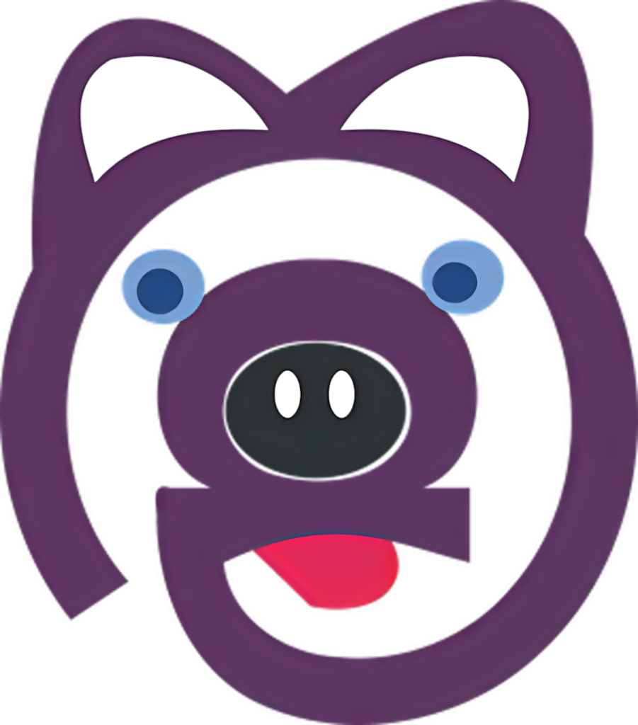 Bold Purple Bear Wallpaper: Modern Abstract Graphic Design