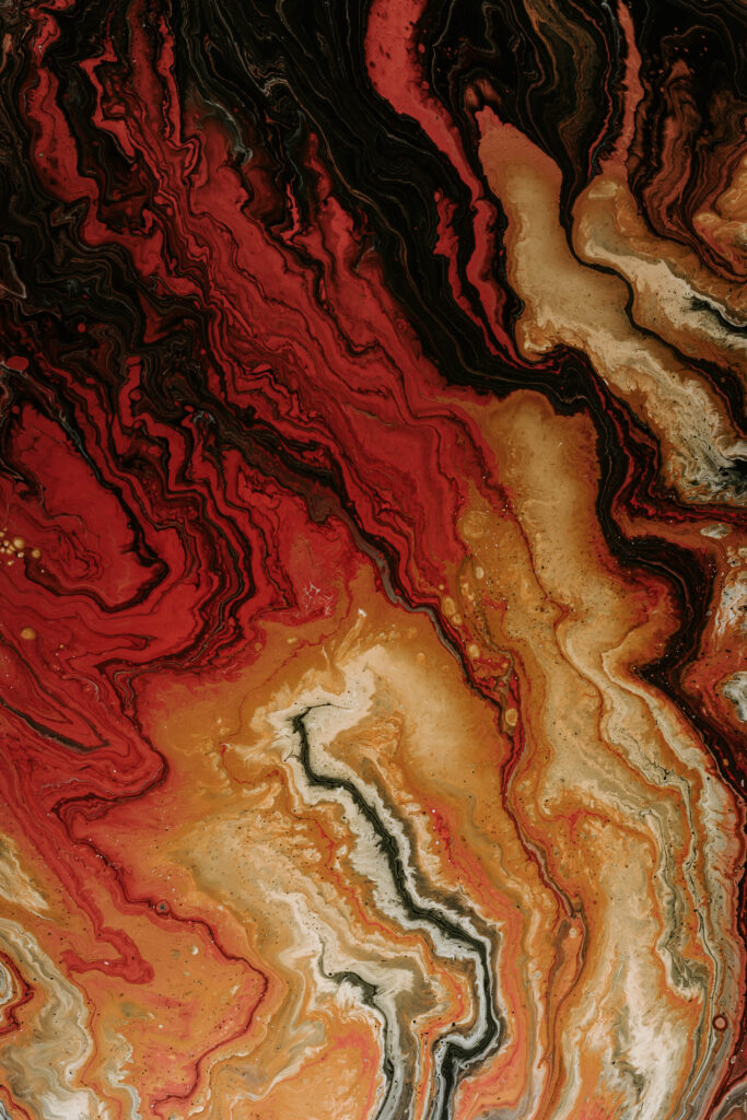 Abstract Marbled Red, Black & Gold Wallpaper - High-Res Background