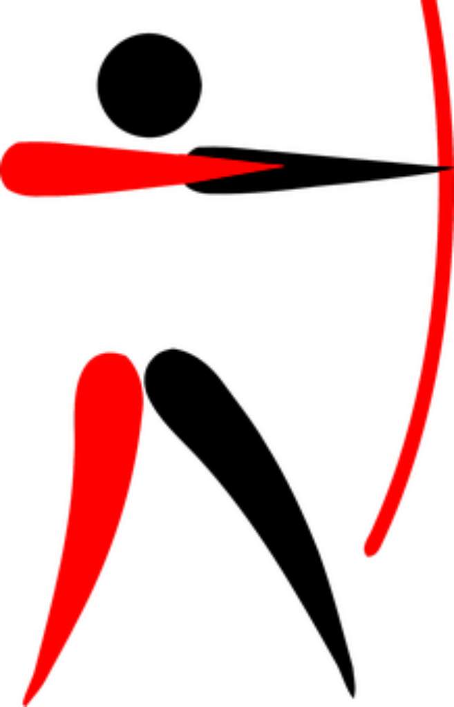 Bold Red Boomerang Minimalist Wallpaper on Black Background
