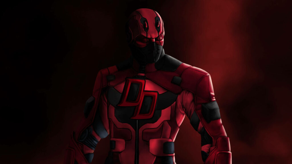 Vivid 2560x1440 Daredevil Wallpaper: Bold Red Marvel Background