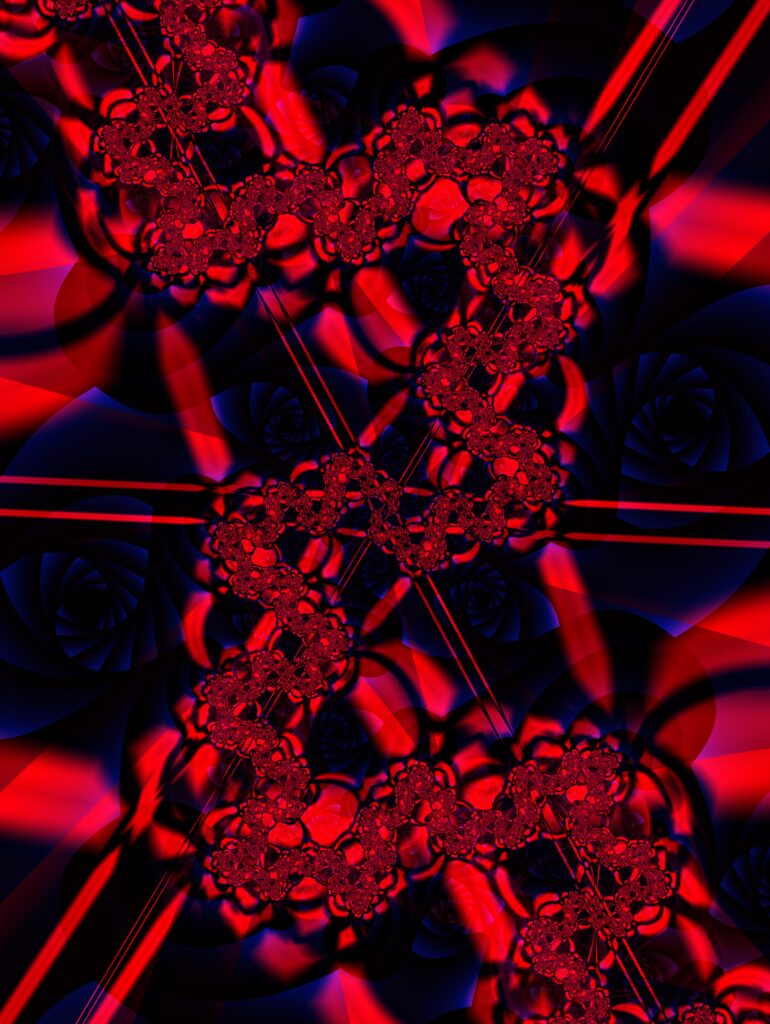 Intricate Red Fractal Wallpaper: Bold Abstract Design Background