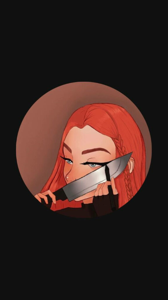 Bold Red-Haired Character Wallpaper for Distinctive Profile PFP