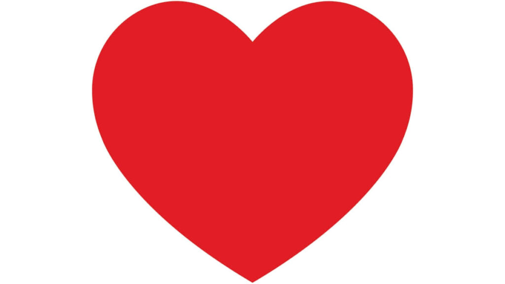Bold Red Heart Wallpaper: Love & Affection on a Simple Background