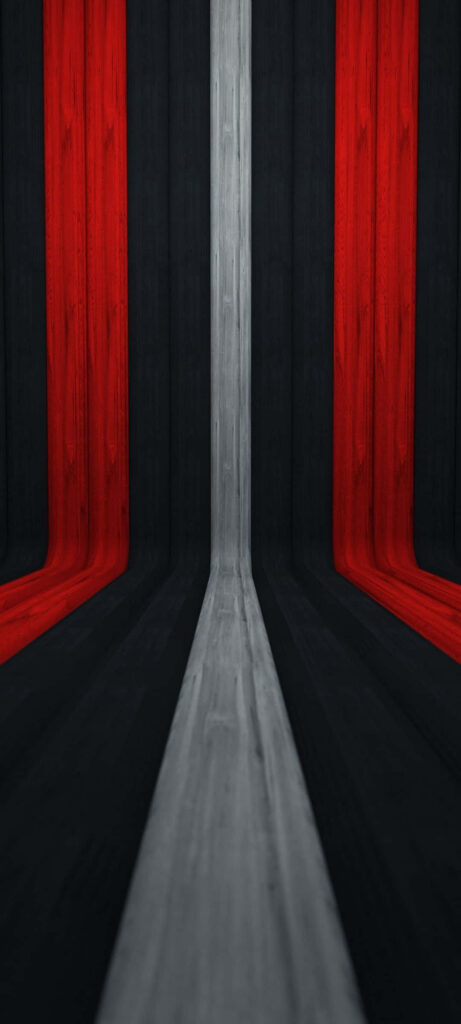 Abstract Red, White, Black Wallpaper with Bold Vertical Lines