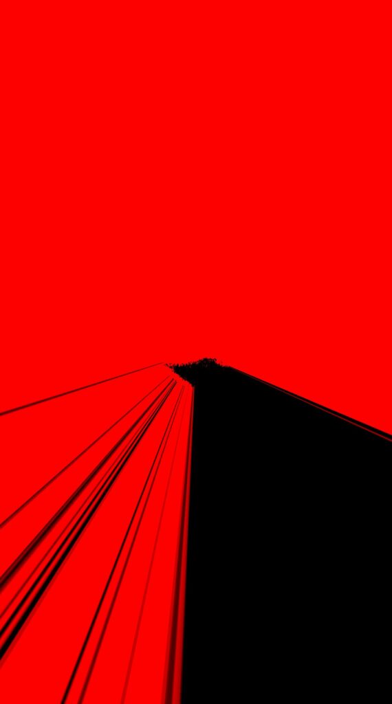 Bold Red and Black Abstract Wallpaper with Sharp Line Depth