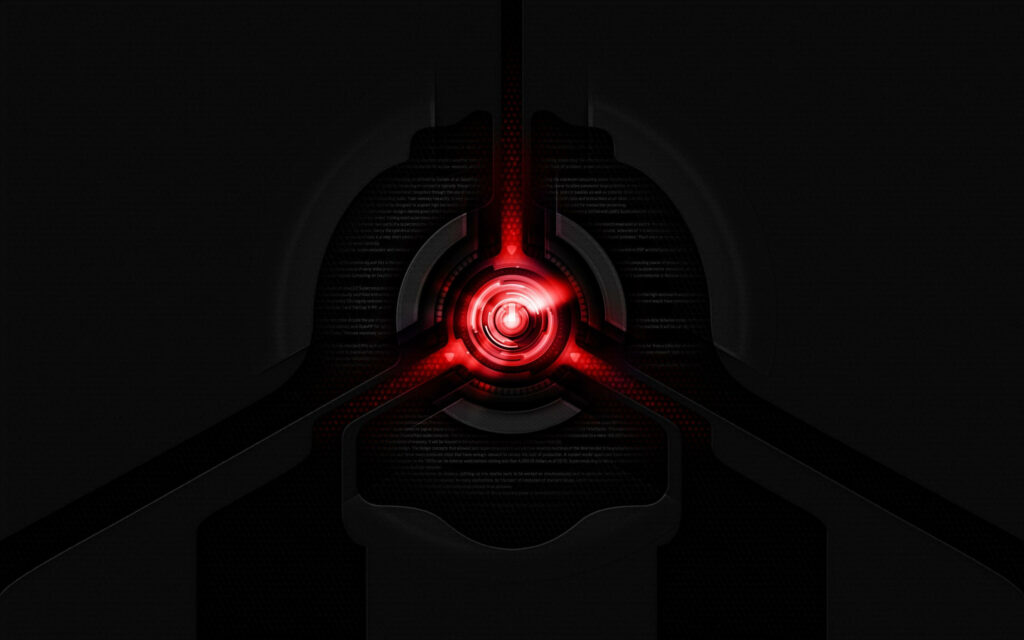 Red and Black Modern Robotic Background Wallpaper