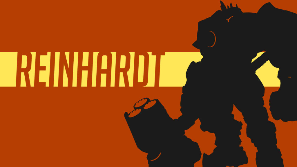 Bold Reinhardt Wallpaper: Sleek Silhouette on Vibrant Background