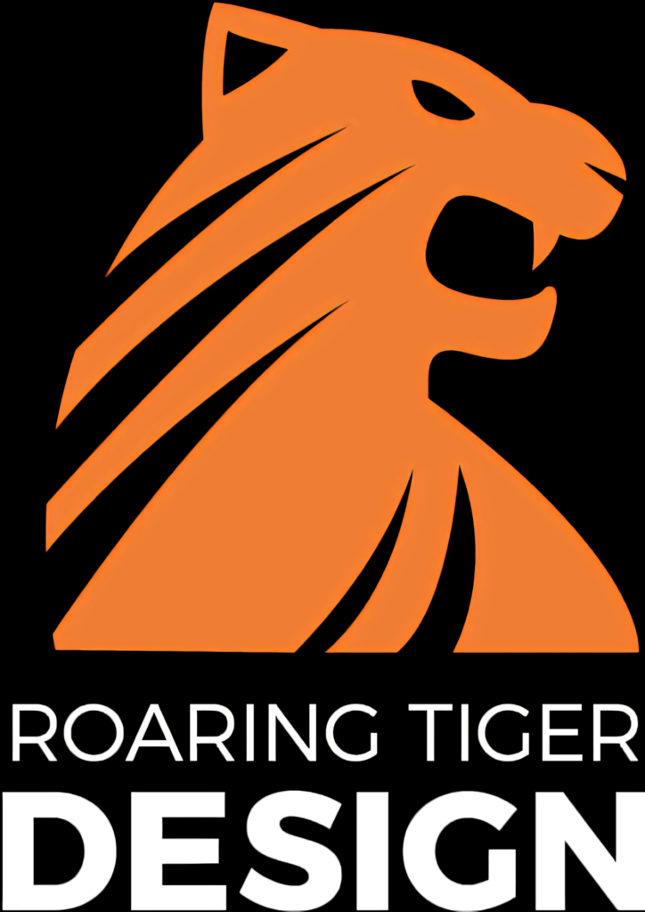 Bold Roaring Tiger Logo Wallpaper: Fierce Design for Strength & Energy