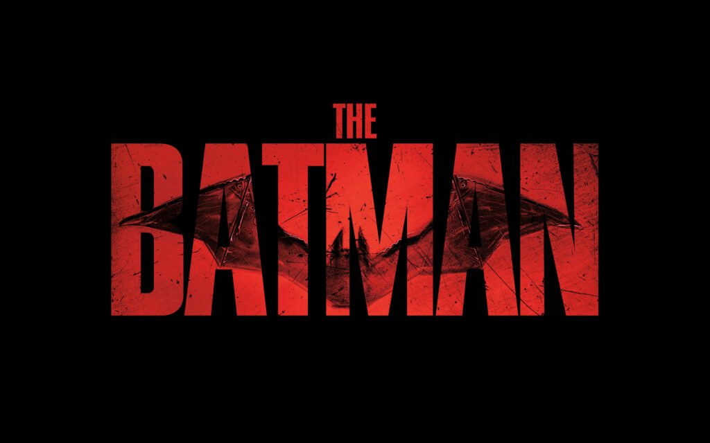 Bold Red The Batman Wallpaper: Dramatic Design with Bat Emblem