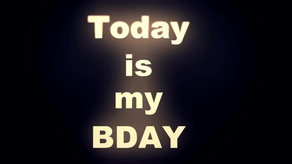 Bold 'Today is my BDAY' Wallpaper for Festive Birthday Celebrations