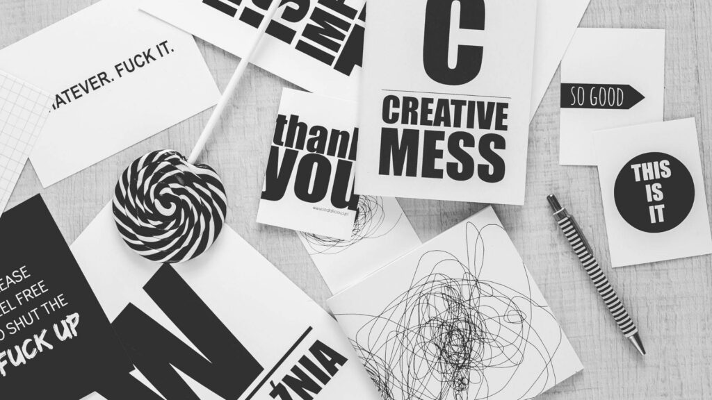 Bold Typography Art Wallpaper: Creative Mess & Expressive Phrases