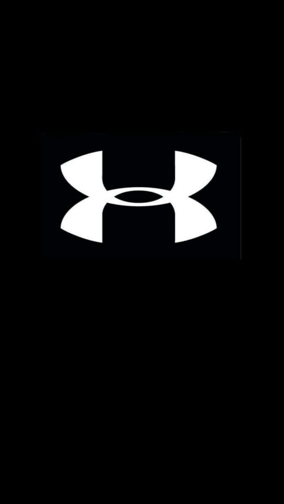 Bold Under Armour Logo Wallpaper: Minimalist Strength in Black