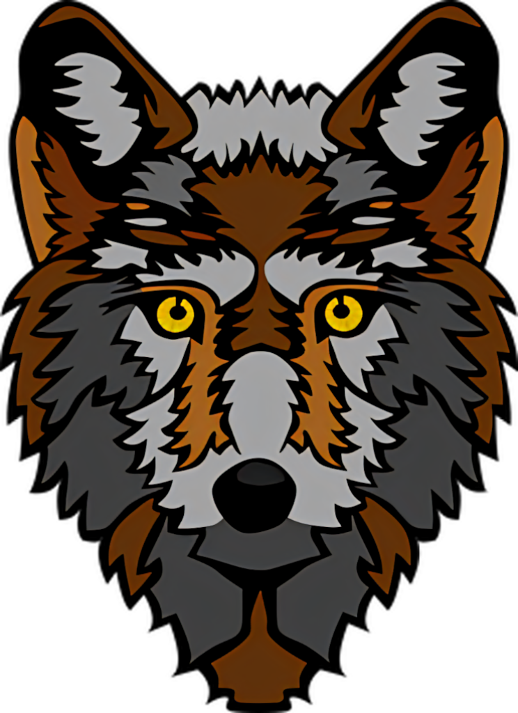 Bold Wolf Wallpaper with Striking Yellow Eyes & Earthy Tones