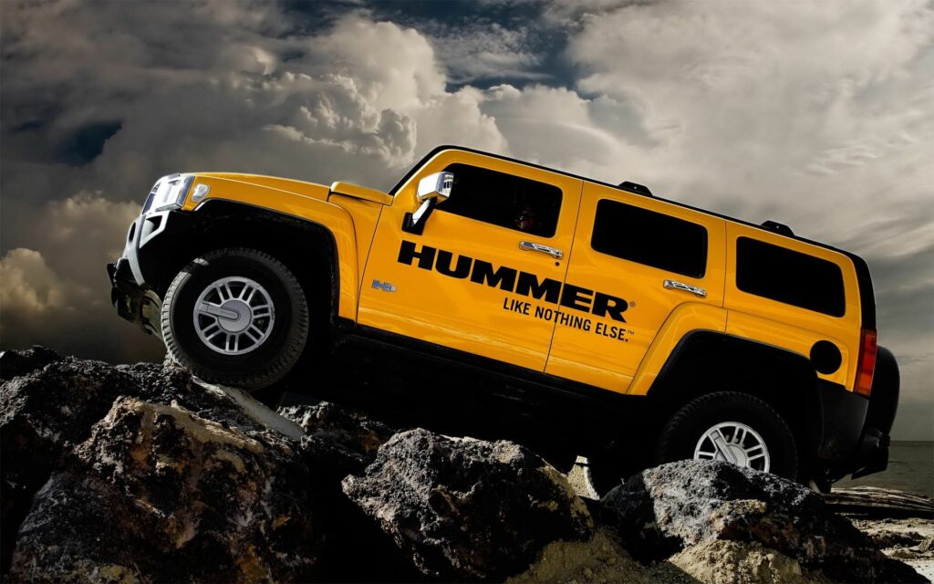 Yellow Hummer H3 Ascends Rugged Terrain - LIKE NOTHING ELSE Wallpaper
