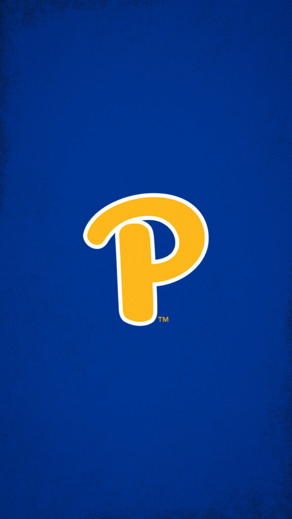 Bold Yellow Letter P on Deep Blue Background - Modern Wallpaper